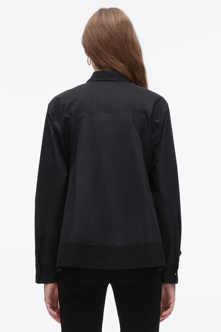 Long Sleeve Shirt with Flounce Hem