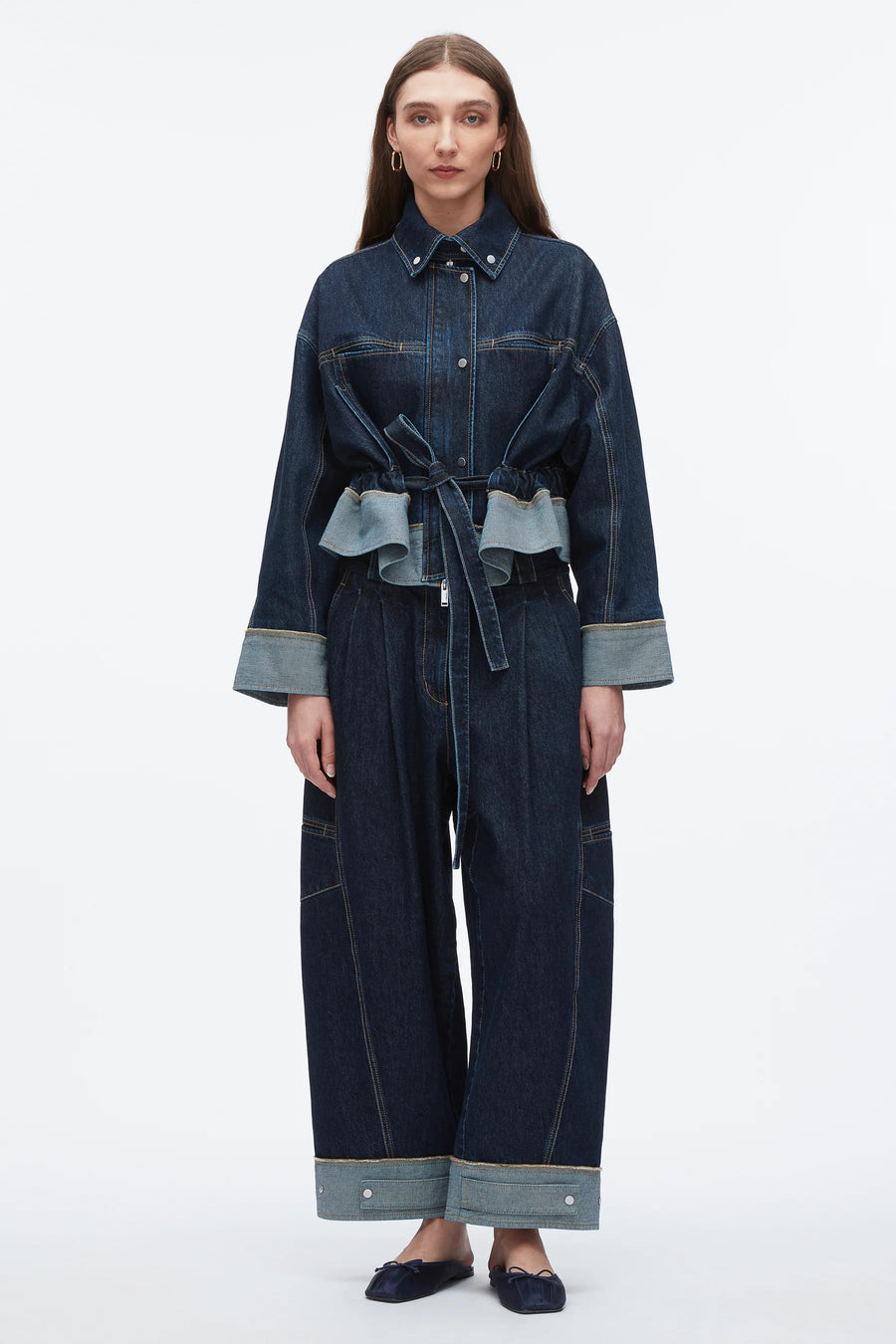 Boxy Jacket with Waist Ties