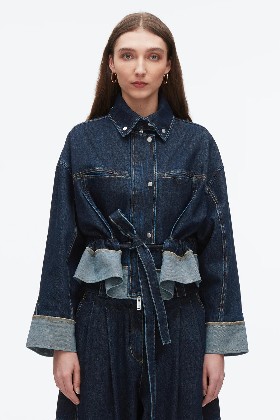 Boxy Jacket with Waist Ties