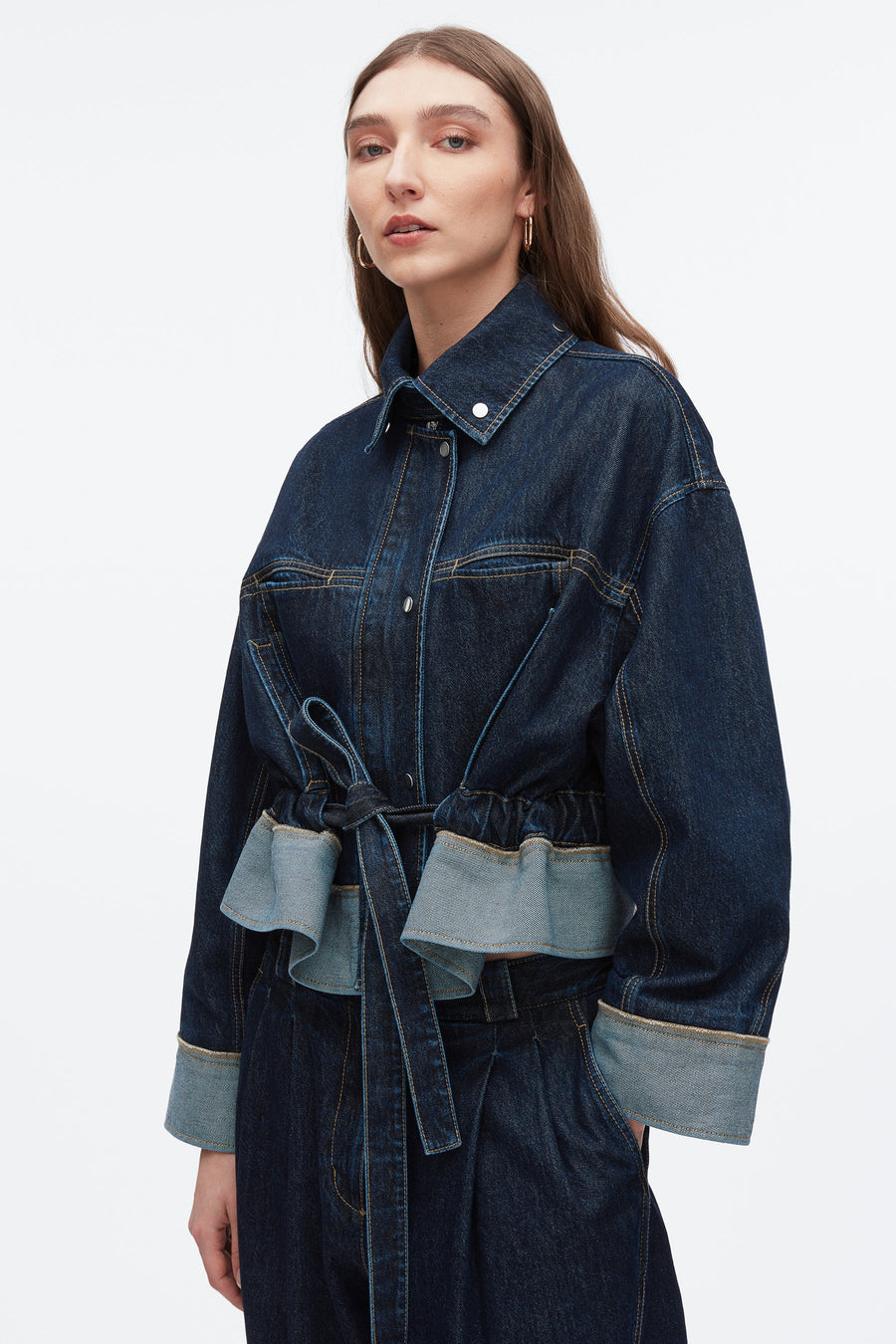 Boxy Jacket with Waist Ties