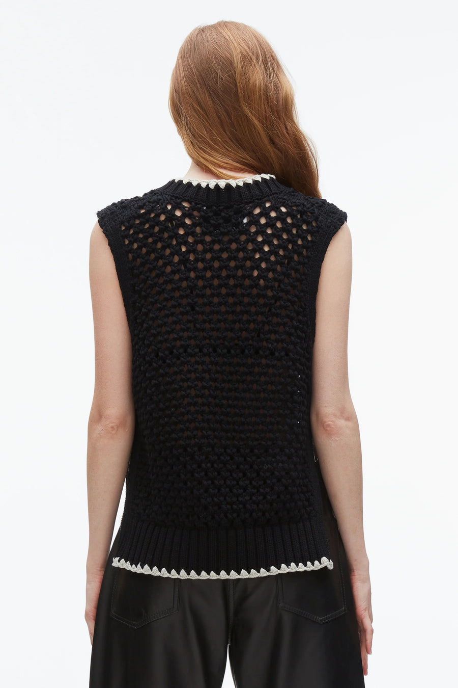 V-Neck Shell with Zippers