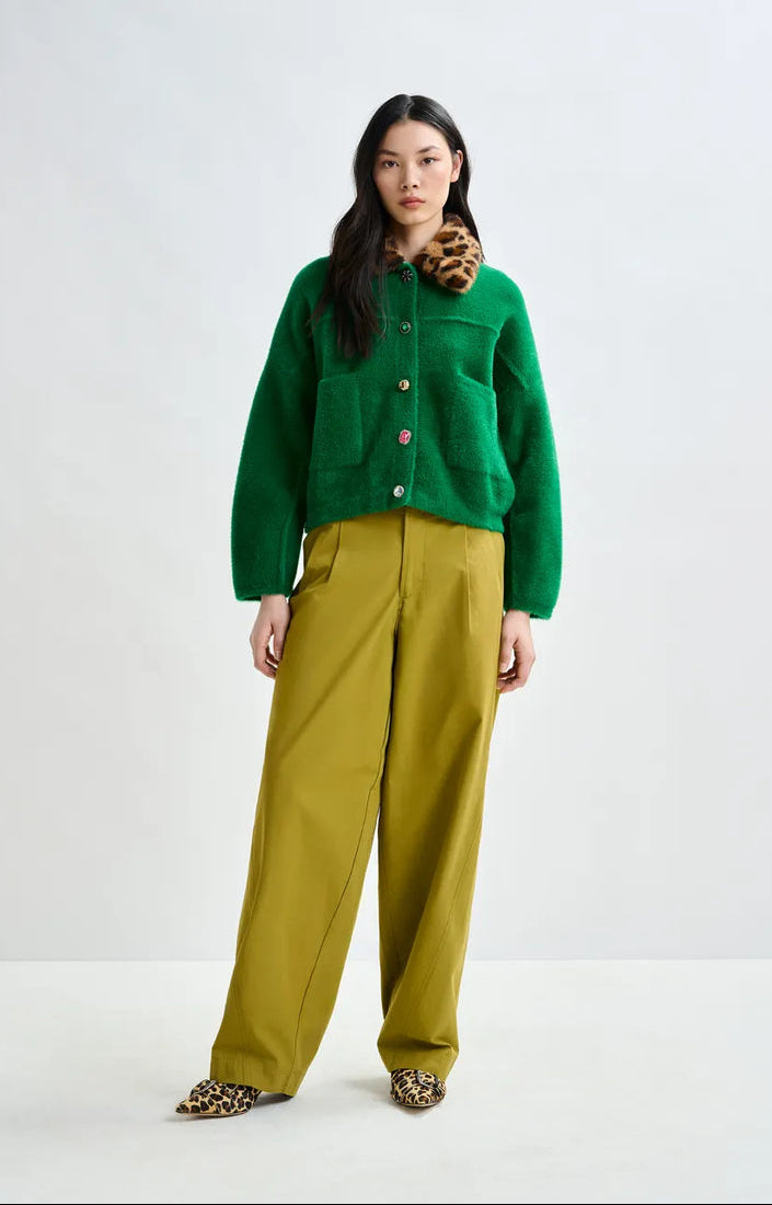 Green Wool Blend Jacket