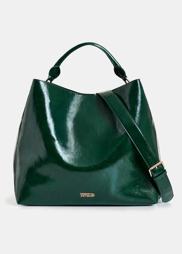 Green Patent Leather Hobo Bag