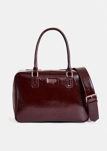 Burgundy Patent Leather Handbag