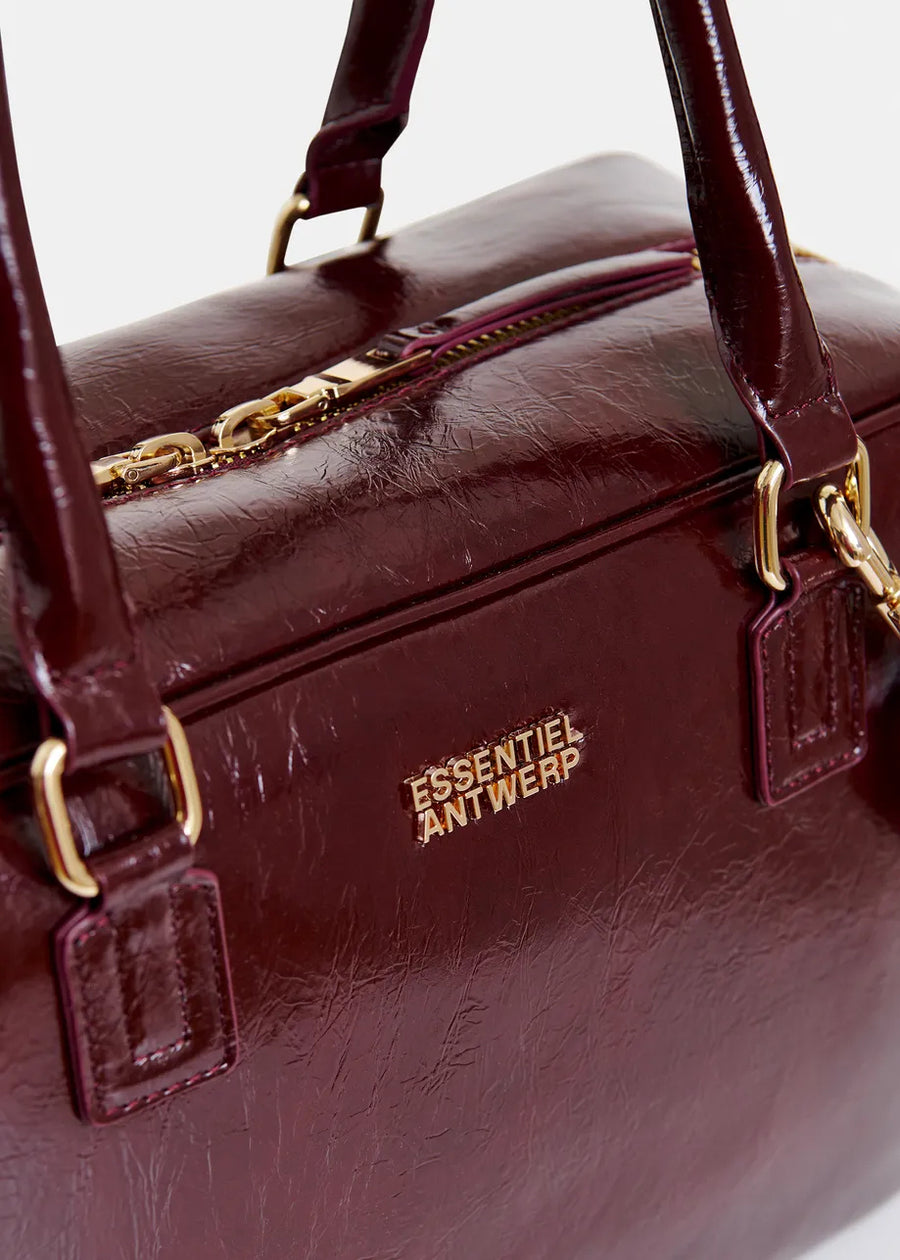 Burgundy Patent Leather Handbag