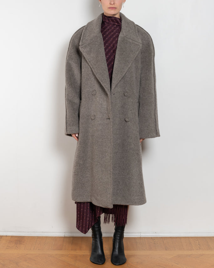 Acne Studios ダブルブレストコート　グレー　34 Acne Studios ダブルブレストコート グレー 34 🩶Warm Grey Moment