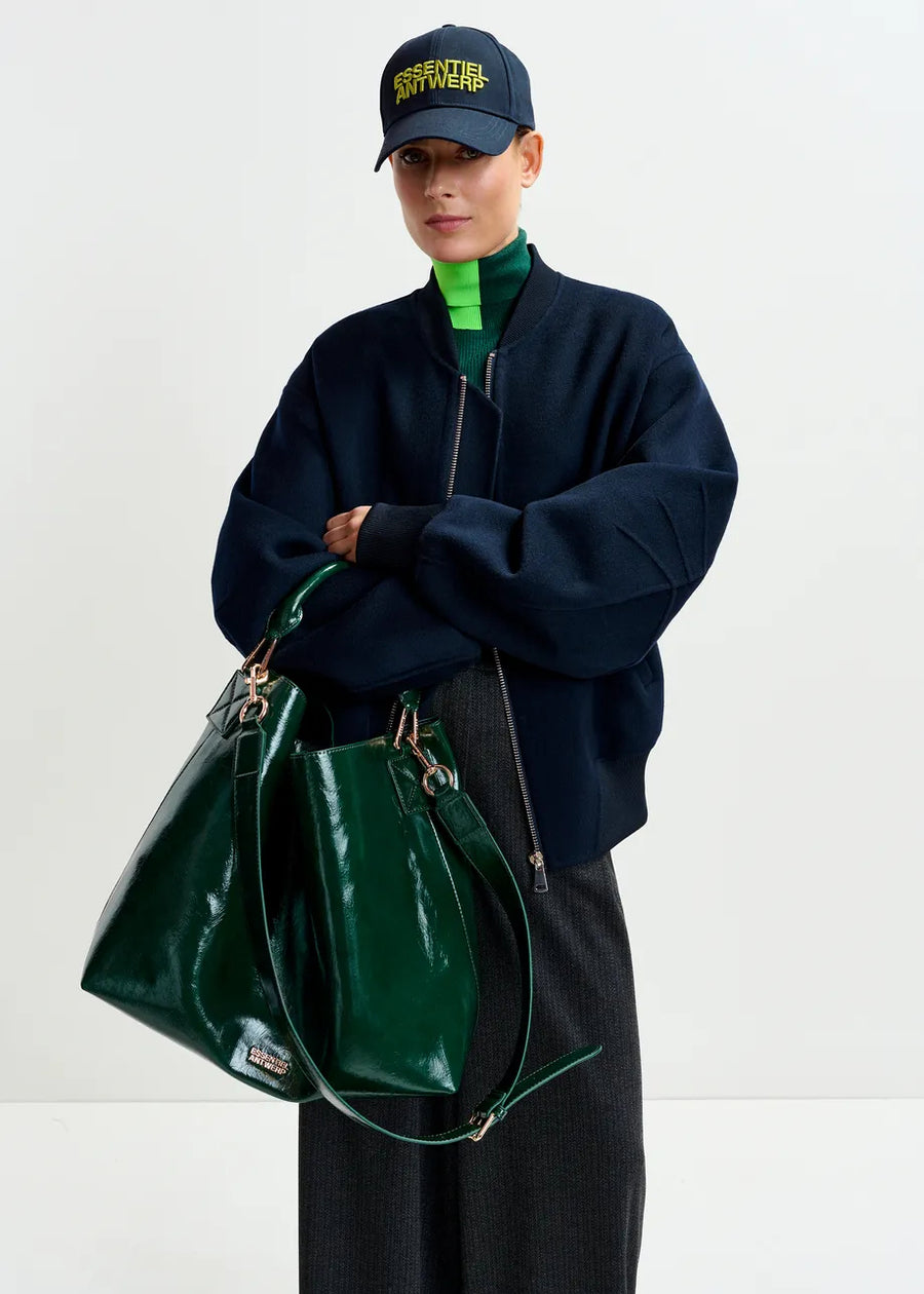 Green Patent Leather Hobo Bag