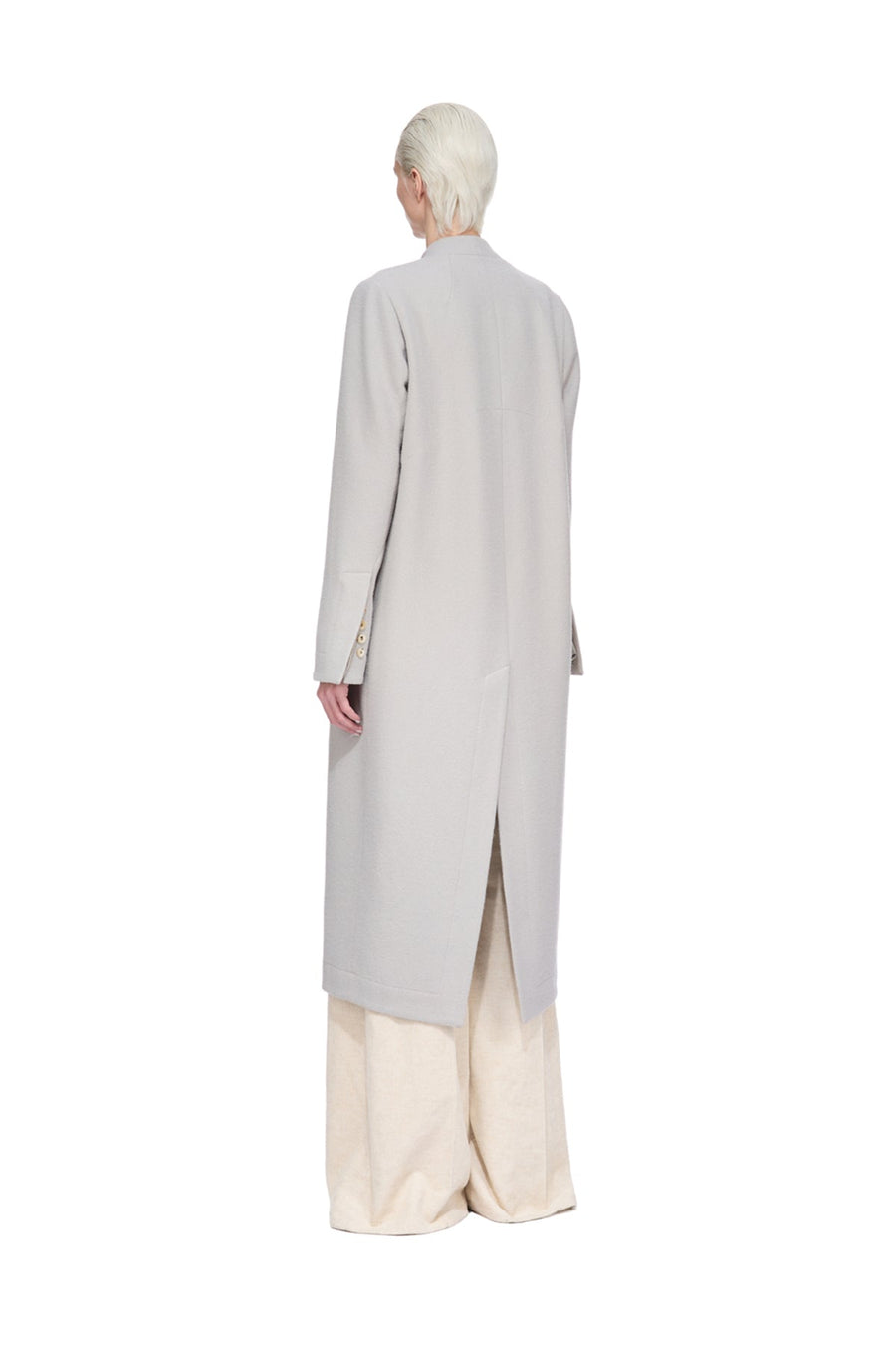 Wool Blend Tailored Coat