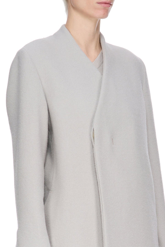 Wool Blend Tailored Coat Detail