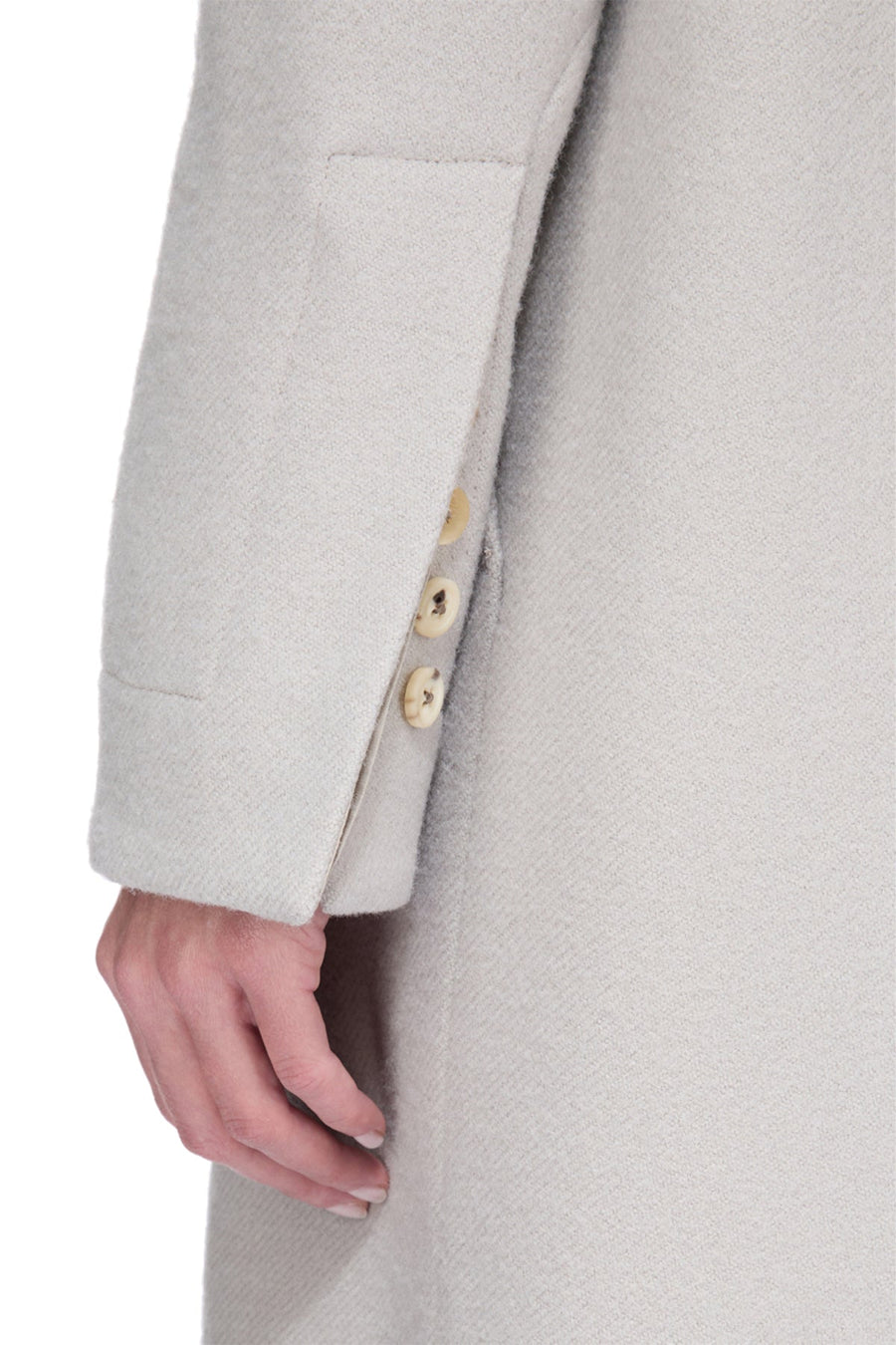 Wool Blend Tailored Coat