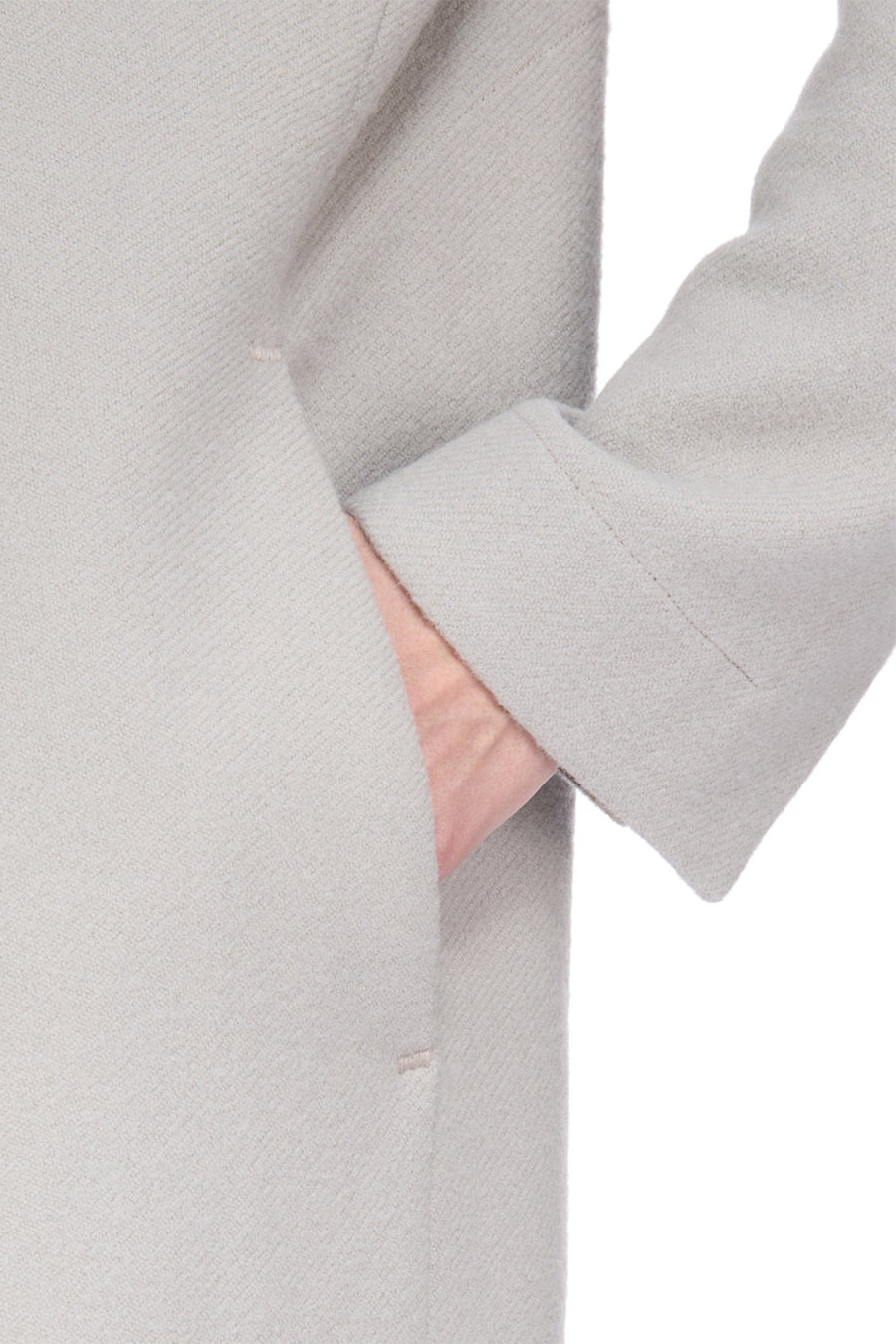 Wool Blend Tailored Coat