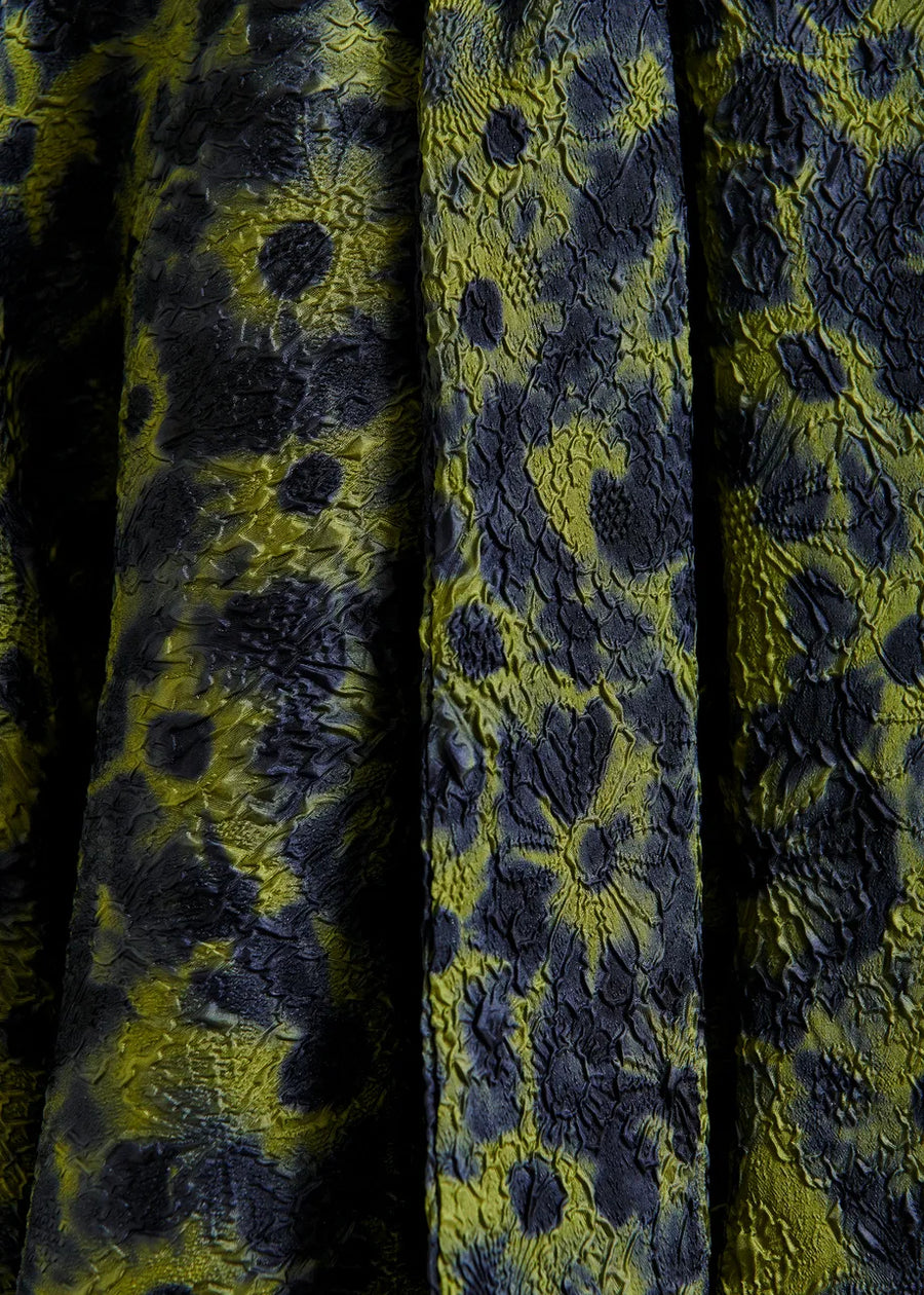 Floral Print Silk Blouse with Tie Neck