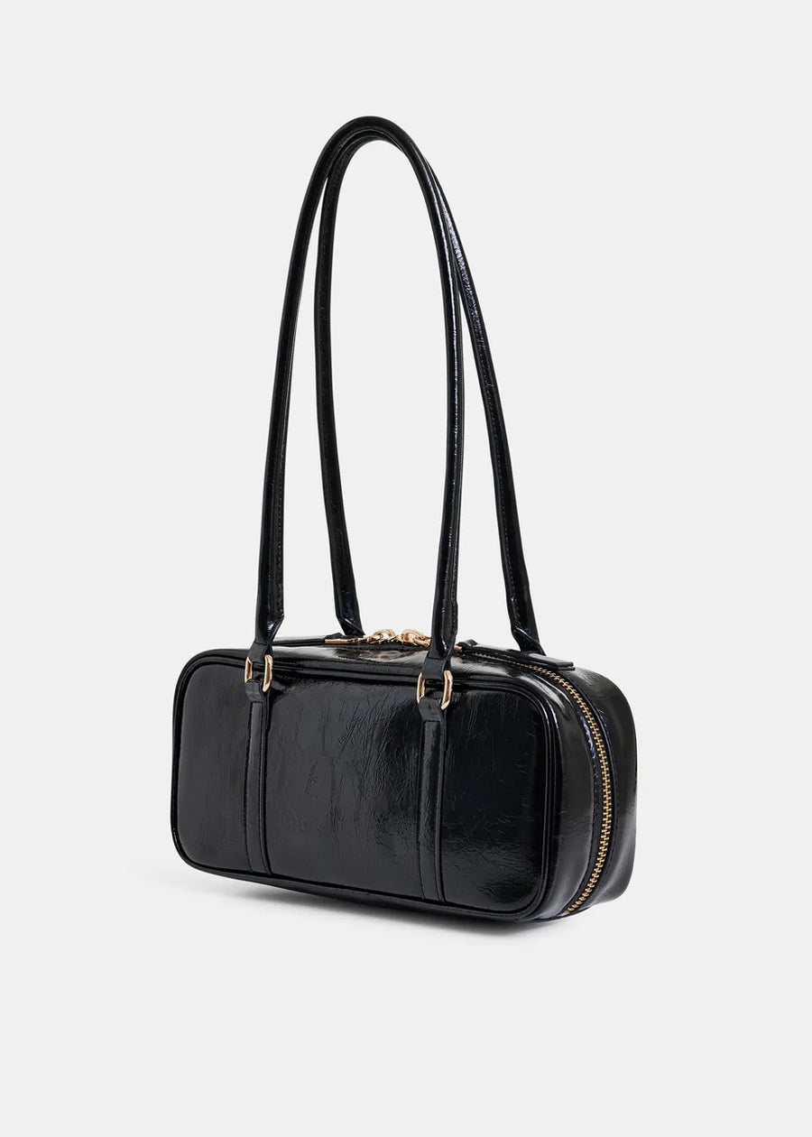 Black Patent Leather Handbag