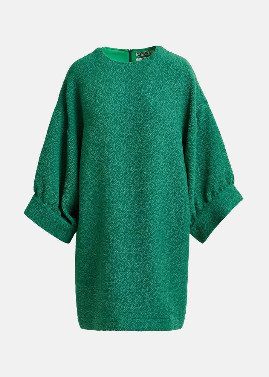Textured Green Mini Dress