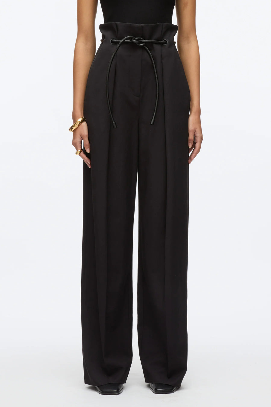 3.1 Phillip Lim Wide Leg Origami Pant in Black