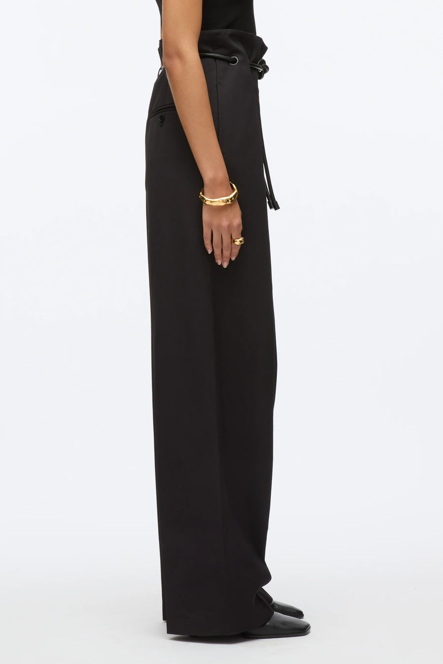 3.1 Phillip Lim Wide Leg Origami Pant in Black
