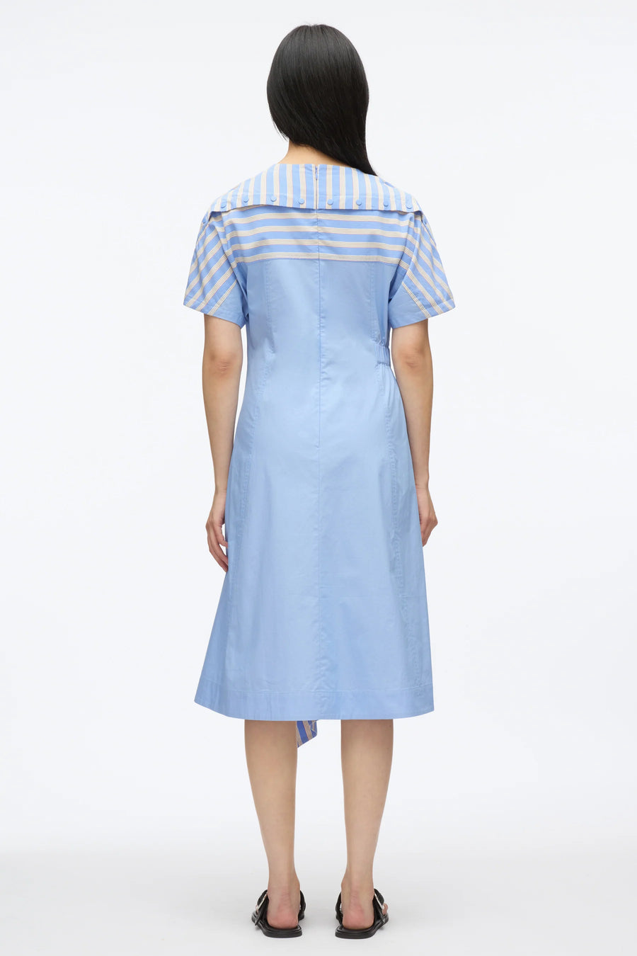 3.1 Phillip Lim SS Dress with Asymmetric Waist in Oxford Blue