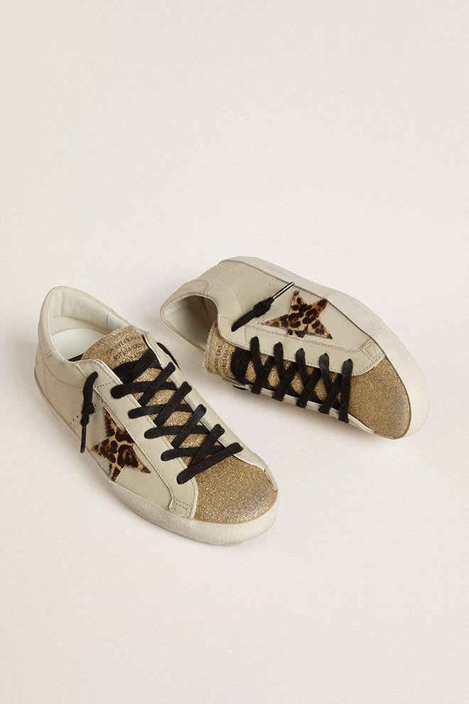 Golden Goose Super-Star Sneakers Leopard Horsy Star