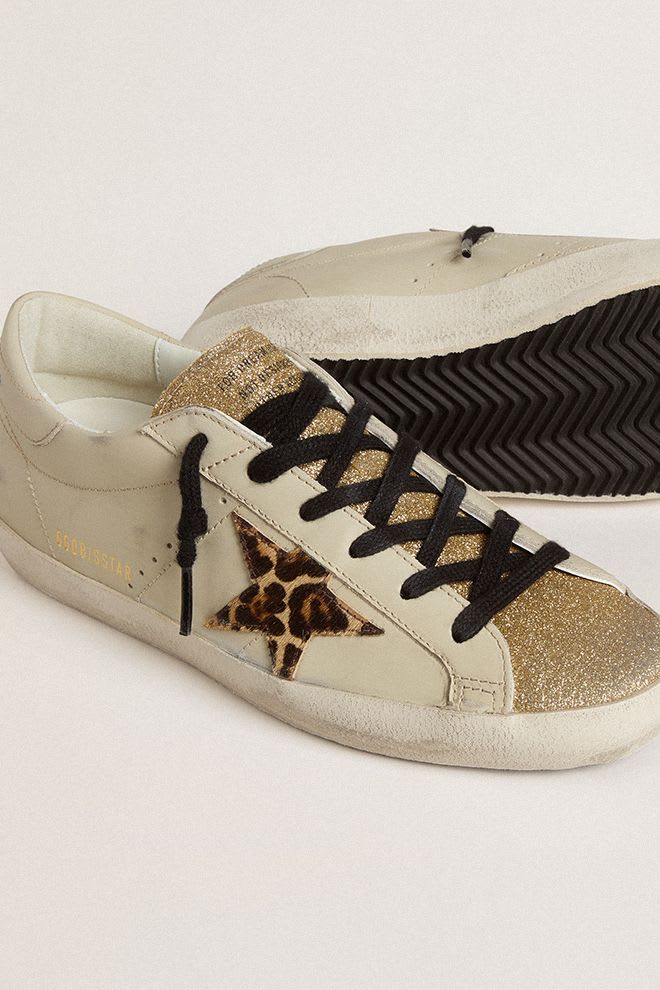 Golden Goose Super-Star Sneakers Leopard Horsy Star