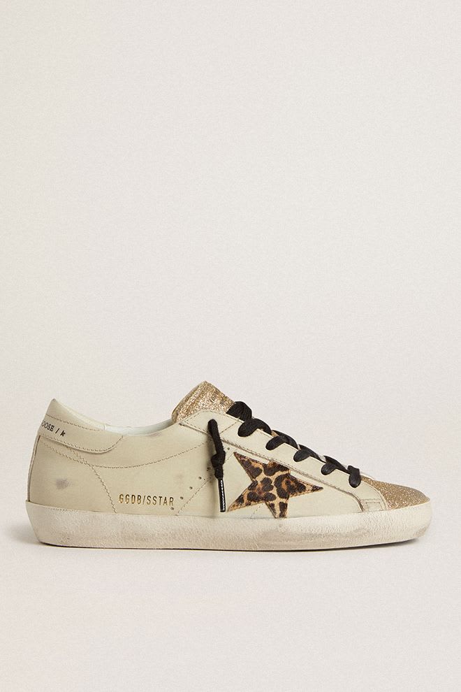 Golden Goose Super-Star Sneakers Leopard Horsy Star