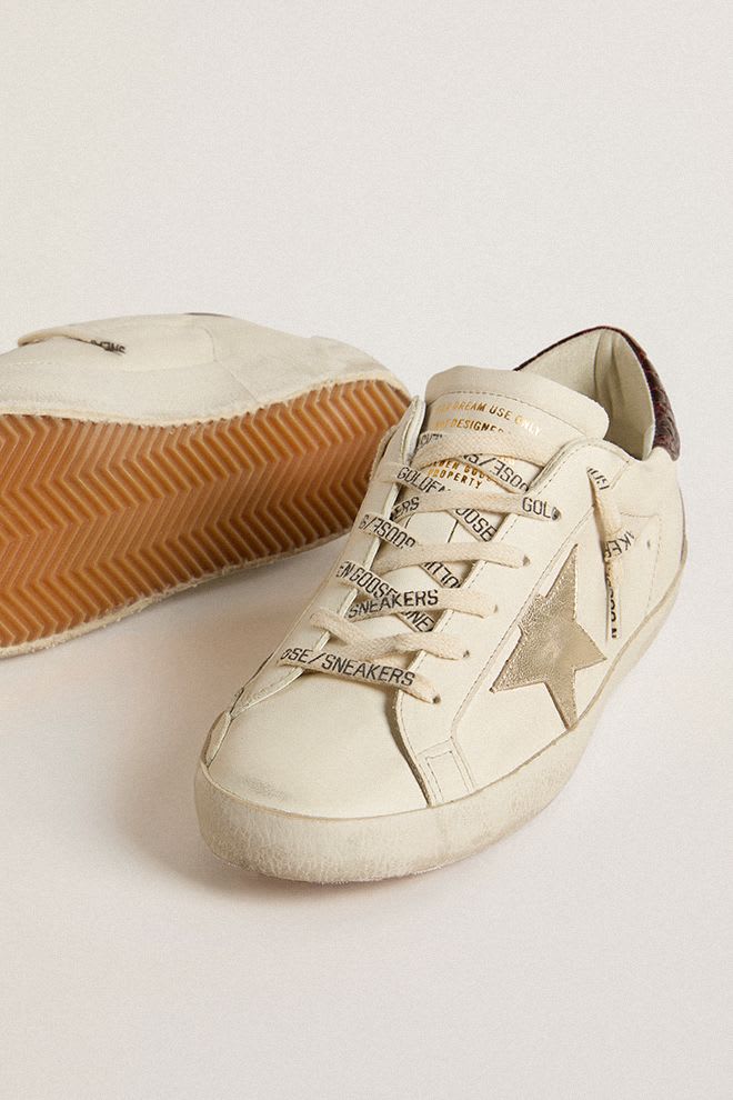 Golden Goose Super-Star Sneakers Burgundy Glitter