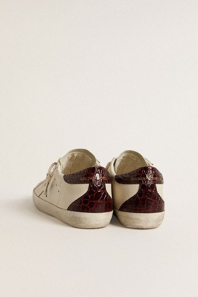 Golden Goose Super-Star Sneakers Burgundy Glitter