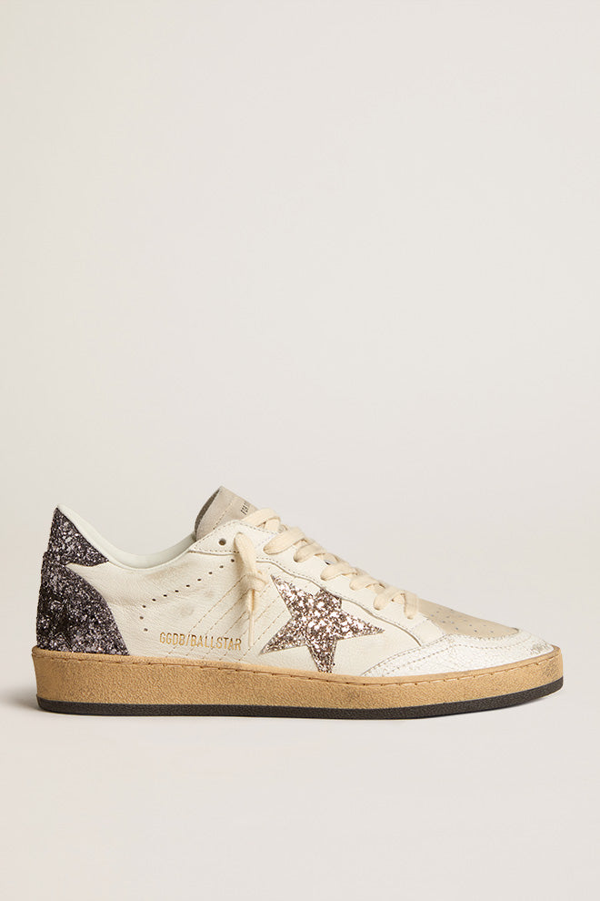 GOLDEN GOOSE BALLSTAR NAPPA UPPER WITH ORNAMENTAL