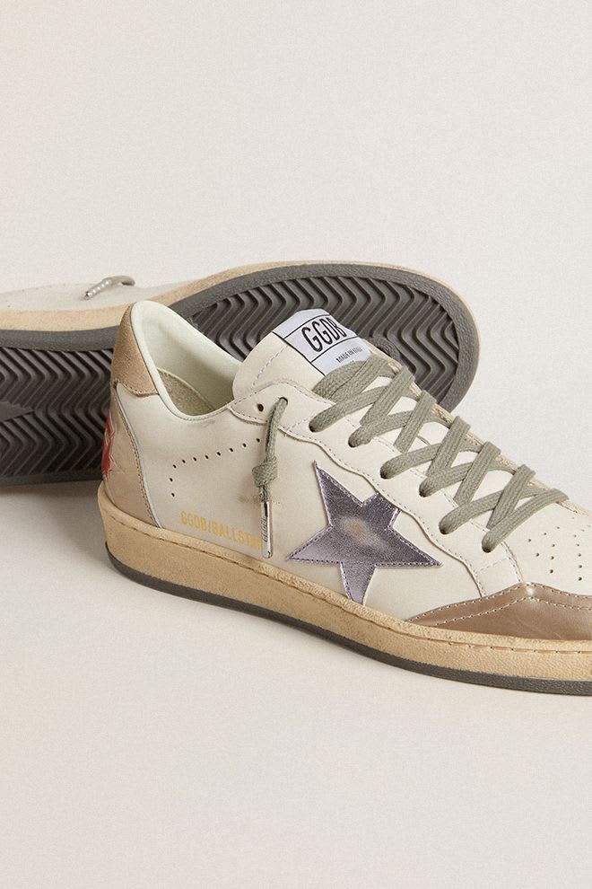 BALLSTAR LEATHER UPPER LAMINATED TOE STAR AND SPUR SUEDE HEEL