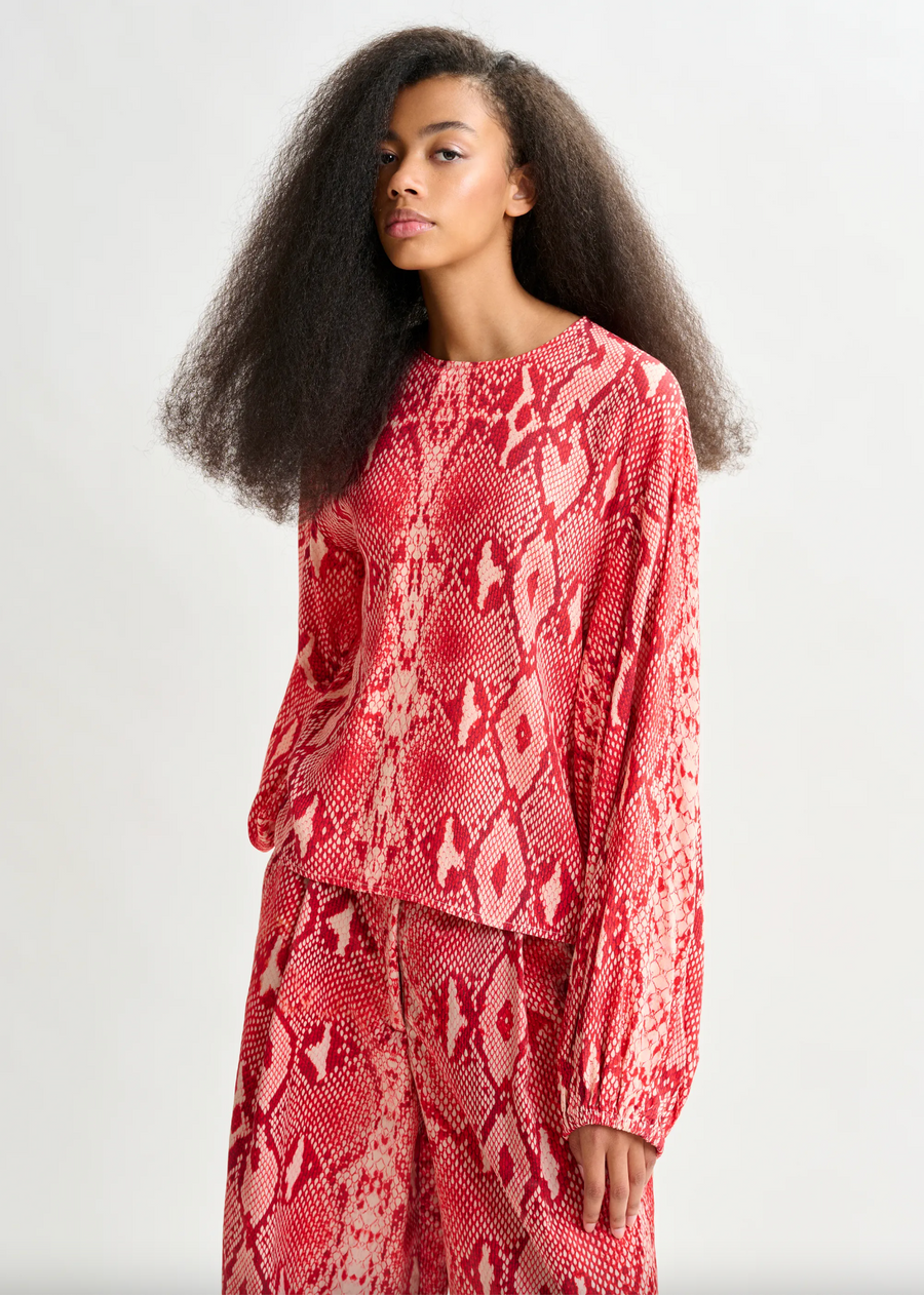 Red Orange Snake Top