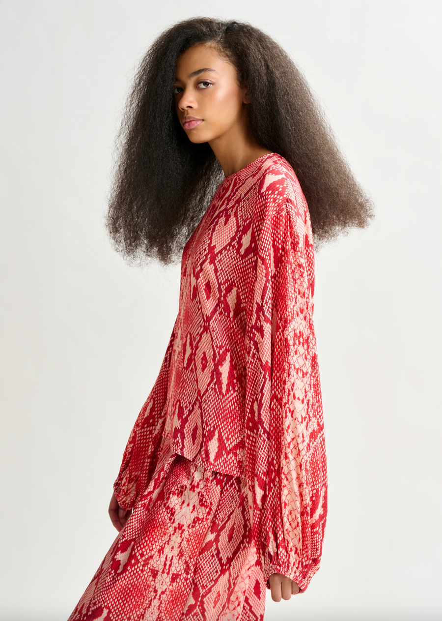 Red Orange Snake Top