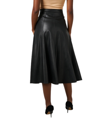 Vegan Leather Vera Skirt Black