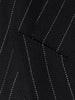 Belted Pinstriped Wool Coat