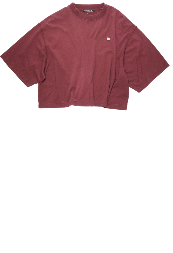 Wine Red Cropped T-Shirt