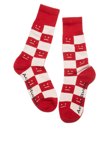 Red And Pink Logo Socks