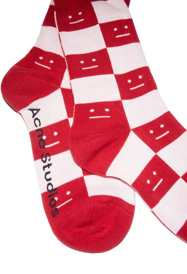Red And Pink Logo Socks